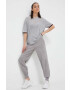 adidas by Stella McCartney pantaloni de trening culoarea gri neted - Pled.ro