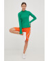 adidas by Stella McCartney pantaloni scurți de alergare femei culoarea portocaliu cu imprimeu high waist - Pled.ro