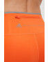 adidas by Stella McCartney pantaloni scurți de alergare femei culoarea portocaliu cu imprimeu high waist - Pled.ro