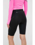 adidas by Stella McCartney pantaloni scurți de alergare TruePace culoarea negru cu imprimeu high waist - Pled.ro