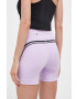 adidas by Stella McCartney pantaloni scurți de alergare TruePace culoarea violet cu imprimeu high waist - Pled.ro