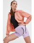 adidas by Stella McCartney pantaloni scurți de alergare TruePace culoarea violet cu imprimeu high waist - Pled.ro