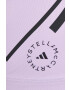 adidas by Stella McCartney pantaloni scurți de alergare TruePace culoarea violet cu imprimeu high waist - Pled.ro