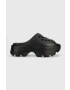 adidas by Stella McCartney papuci femei culoarea negru cu platforma - Pled.ro