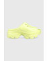 adidas by Stella McCartney papuci x Clog Frozen femei culoarea verde cu platforma - Pled.ro