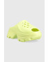 adidas by Stella McCartney papuci x Clog Frozen femei culoarea verde cu platforma - Pled.ro