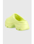 adidas by Stella McCartney papuci x Clog Frozen femei culoarea verde cu platforma - Pled.ro