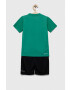 adidas compleu copii U TR-ES 3S culoarea verde - Pled.ro