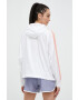 adidas geaca femei culoarea alb de tranzitie oversize - Pled.ro