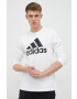 adidas longsleeve din bumbac culoarea alb cu imprimeu - Pled.ro