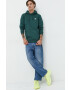 adidas Originals bluza barbati culoarea verde cu glugă cu imprimeu - Pled.ro