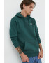 adidas Originals bluza barbati culoarea verde cu glugă cu imprimeu - Pled.ro