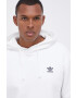 adidas Originals Bluză H34649 bărbați culoarea alb material neted H34649-WHITE - Pled.ro