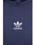 adidas Originals bluza HF7506 femei culoarea albastru marin neted - Pled.ro