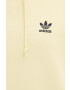 adidas Originals bluza barbati culoarea galben cu glugă cu imprimeu - Pled.ro