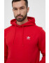 adidas Originals bluza barbati culoarea rosu cu glugă cu imprimeu - Pled.ro