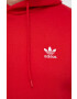 adidas Originals bluza barbati culoarea rosu cu glugă cu imprimeu - Pled.ro