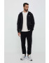 adidas Originals bluza barbati culoarea negru cu glugă neted - Pled.ro