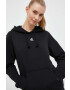 adidas Originals bluza femei culoarea negru cu glugă neted - Pled.ro