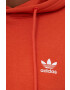 adidas Originals bluza barbati culoarea portocaliu cu glugă neted - Pled.ro