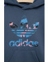 adidas Originals bluza copii culoarea violet cu imprimeu - Pled.ro