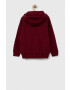 adidas Originals bluza copii culoarea bordo cu glugă cu imprimeu - Pled.ro