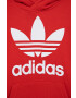 adidas Originals bluza copii HD2020 culoarea rosu cu imprimeu - Pled.ro