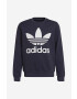 adidas Originals bluza copii TREFOIL CREW culoarea albastru marin cu imprimeu - Pled.ro