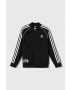 adidas Originals bluza copii x Hello Kitty culoarea negru cu imprimeu - Pled.ro