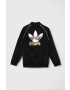 adidas Originals bluza copii x Hello Kitty culoarea negru cu imprimeu - Pled.ro