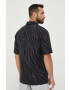 adidas Originals camasa din bumbac barbati culoarea negru cu guler clasic regular - Pled.ro