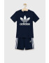 adidas Originals compleu copii HK2970 culoarea albastru marin - Pled.ro