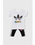 adidas Originals compleu copii x Hello Kitty culoarea alb - Pled.ro