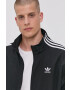 adidas Originals geaca femei culoarea roz de tranzitie oversize - Pled.ro