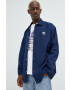 adidas Originals geaca barbati culoarea albastru marin de tranzitie oversize - Pled.ro