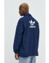 adidas Originals geaca barbati culoarea albastru marin de tranzitie oversize - Pled.ro