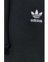 adidas Originals hanorac de bumbac HC7037 femei culoarea bej cu imprimeu - Pled.ro