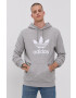 adidas Originals hanorac de bumbac H06669 bărbați culoarea gri cu imprimeu H06669-MGREY/WHT - Pled.ro