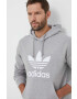 adidas Originals hanorac de bumbac barbati culoarea gri cu glugă modelator - Pled.ro