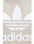 adidas Originals hanorac de bumbac femei culoarea negru cu glugă cu imprimeu - Pled.ro