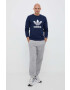 adidas Originals hanorac de bumbac barbati culoarea albastru marin cu imprimeu - Pled.ro