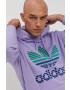 adidas Originals hanorac de bumbac barbati culoarea albastru marin cu imprimeu - Pled.ro