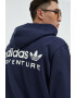 adidas Originals hanorac de bumbac barbati culoarea albastru marin cu imprimeu - Pled.ro