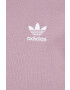 adidas Originals hanorac de bumbac Adicolor HC2027 femei culoarea violet cu imprimeu - Pled.ro