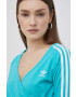 adidas Originals longsleeve Adicolor HE4958 femei culoarea turcoaz - Pled.ro