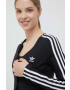 adidas Originals longsleeve Button Long Sleeve Tee femei culoarea negru IC5473-BLACK - Pled.ro