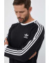 adidas Originals longsleeve din bumbac 3-Stripes Long Sleeve Tee culoarea negru cu imprimeu IA4877-BLACK - Pled.ro