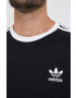 adidas Originals longsleeve din bumbac 3-Stripes Long Sleeve Tee culoarea negru cu imprimeu IA4877-BLACK - Pled.ro