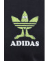 adidas Originals longsleeve din bumbac culoarea negru cu imprimeu - Pled.ro