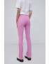 adidas Originals Pantaloni HF6771 femei culoarea roz cu imprimeu - Pled.ro